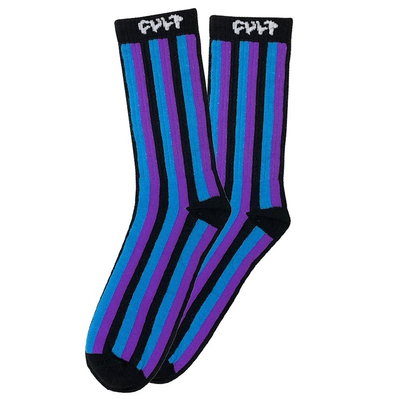 CULT « Vertical Stripes» Socks, Blue / Purple